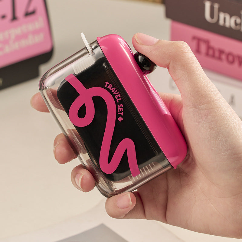 Portable Auto Pop-Up Dental Floss – Refillable Travel Case