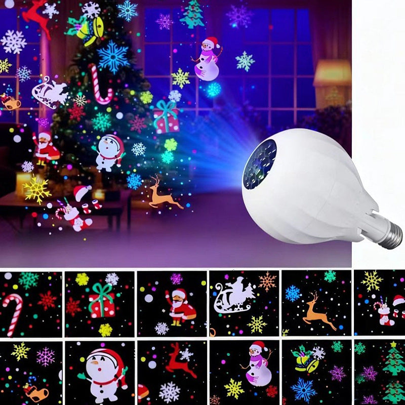 2026 New Arrivals 50% OFF Turn Any Room Into a Christmas Wonderland! 16-Pattern Rotating Projector Bulb