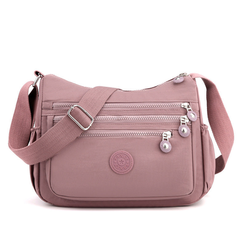 Multi-Pocket Campus Nylon Crossbody Bag