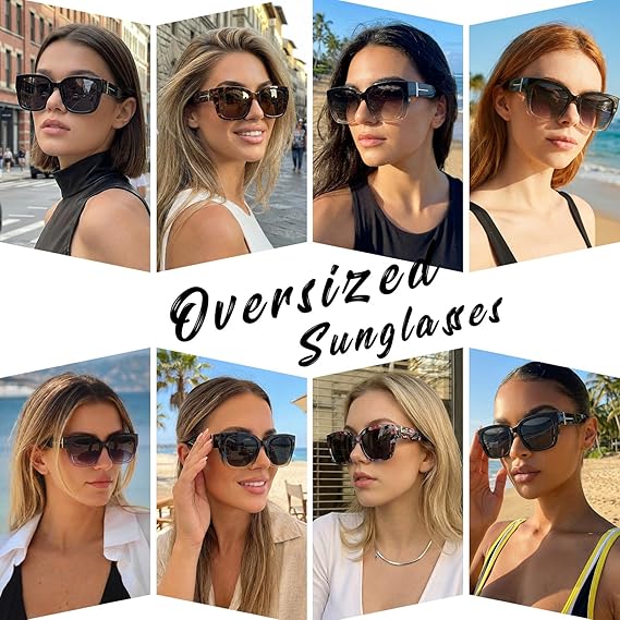 Polarized Fit Over Sunglasses for Women – UV400 Protection Floral Frame Wear Over Prescription Glasses