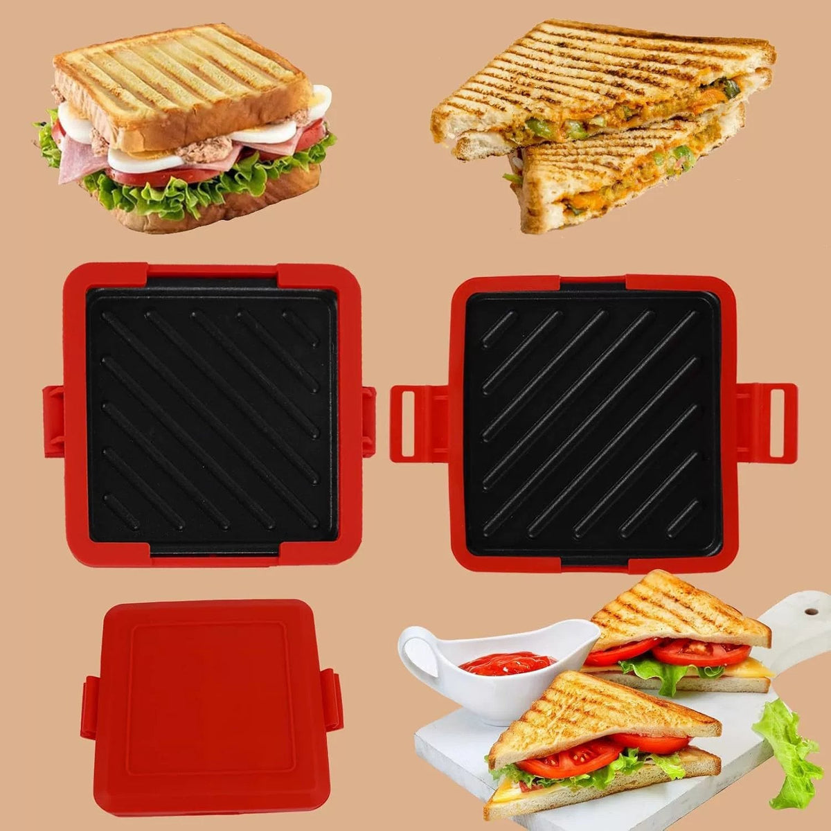 Microwave Toastie Maker — 260°C Crispy Sandwiches in Minutes