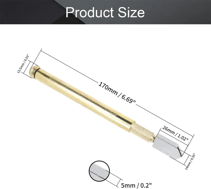 Professional Diamond Glass Cutter with Alloy Handle Roller Wheel