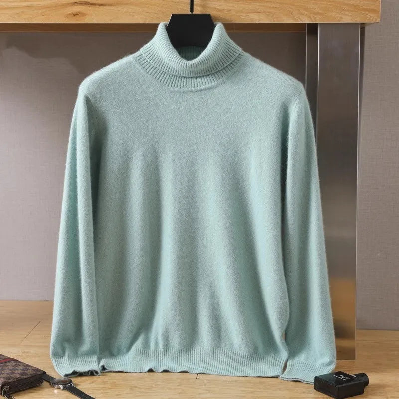 Aureo Japanese-Knit Cashmere Sweater for Men 100% Cashmere