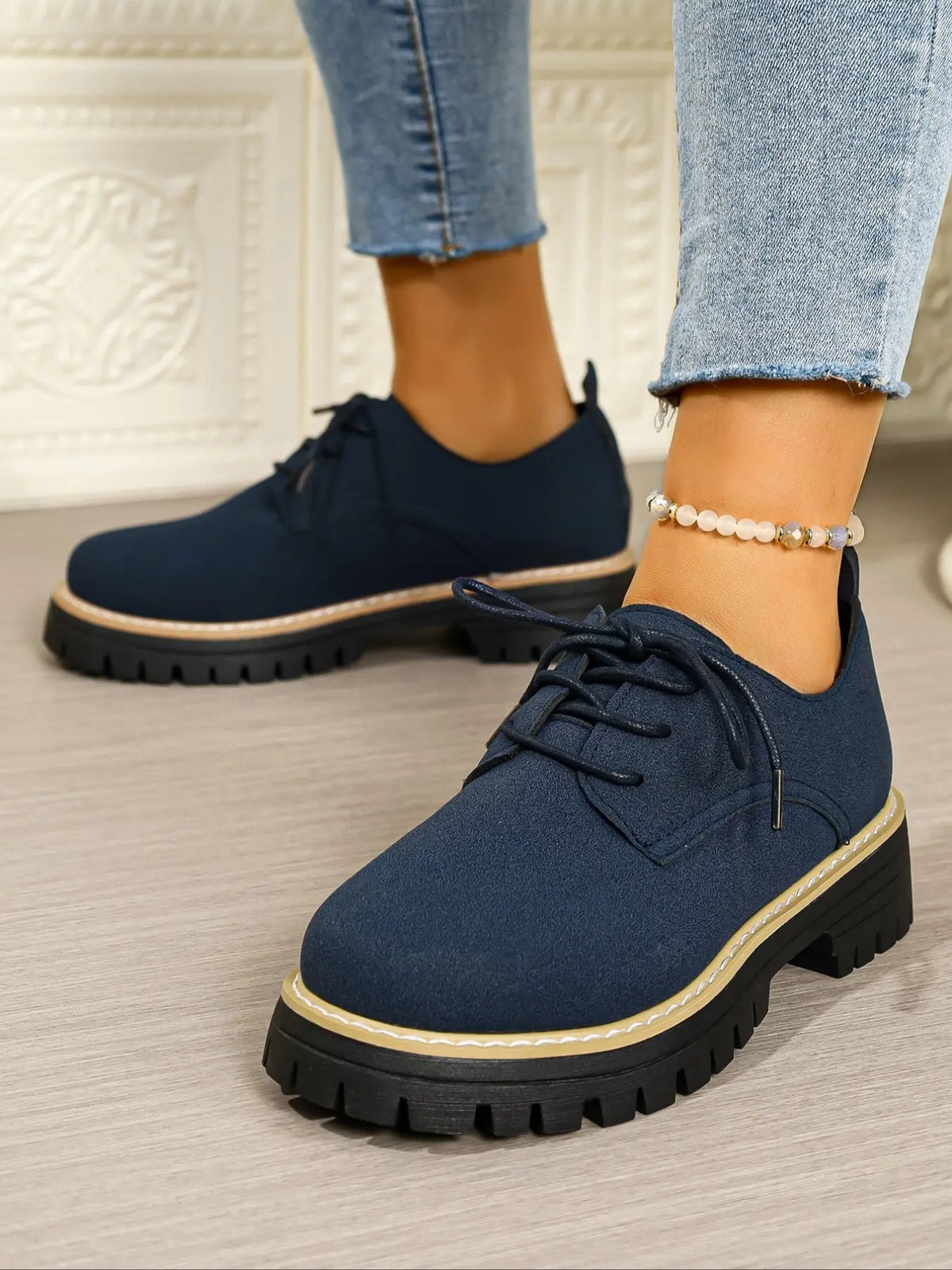 Women's Loafers – Chunky Sole, Lace-Up