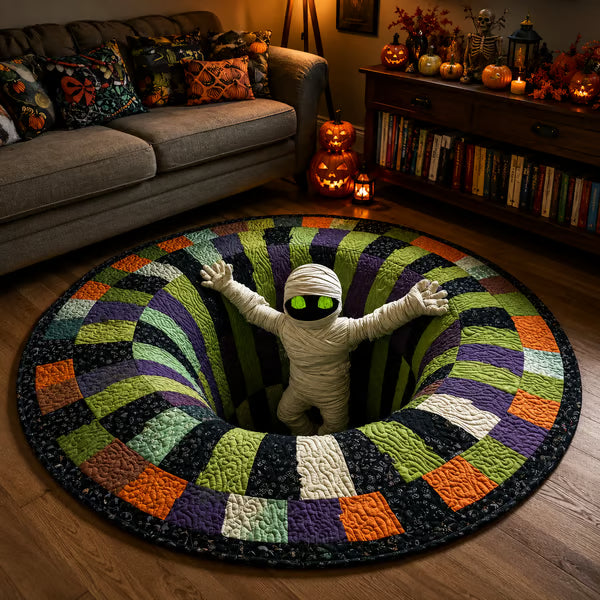 3D Skeleton Vortex Halloween Rug