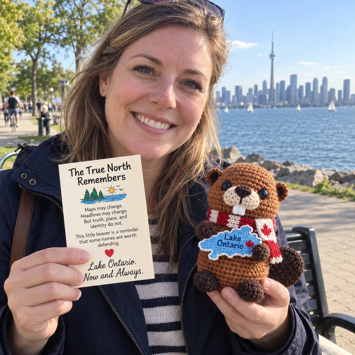 Lake Ontario Emotional Support Beaver Crochet Keepsake | 5 Canadian-Inspired Personalities with Matching Message Cards for Cottage Families, Lake Lovers & Meaningful Gifts