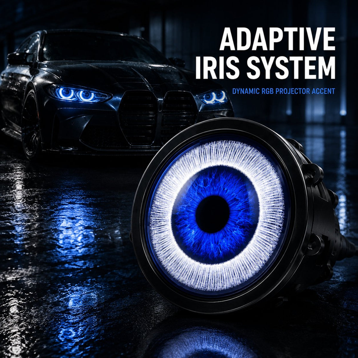 Animated Demon Eye LED Projector Headlight Kit