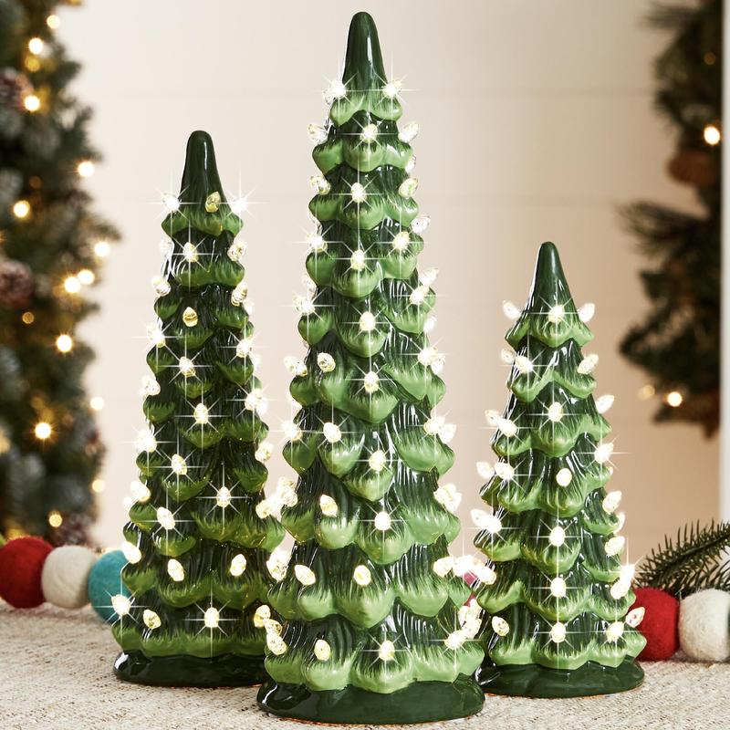 Retro Hand-Painted Tabletop Christmas Trees (Limited Quantities Available)