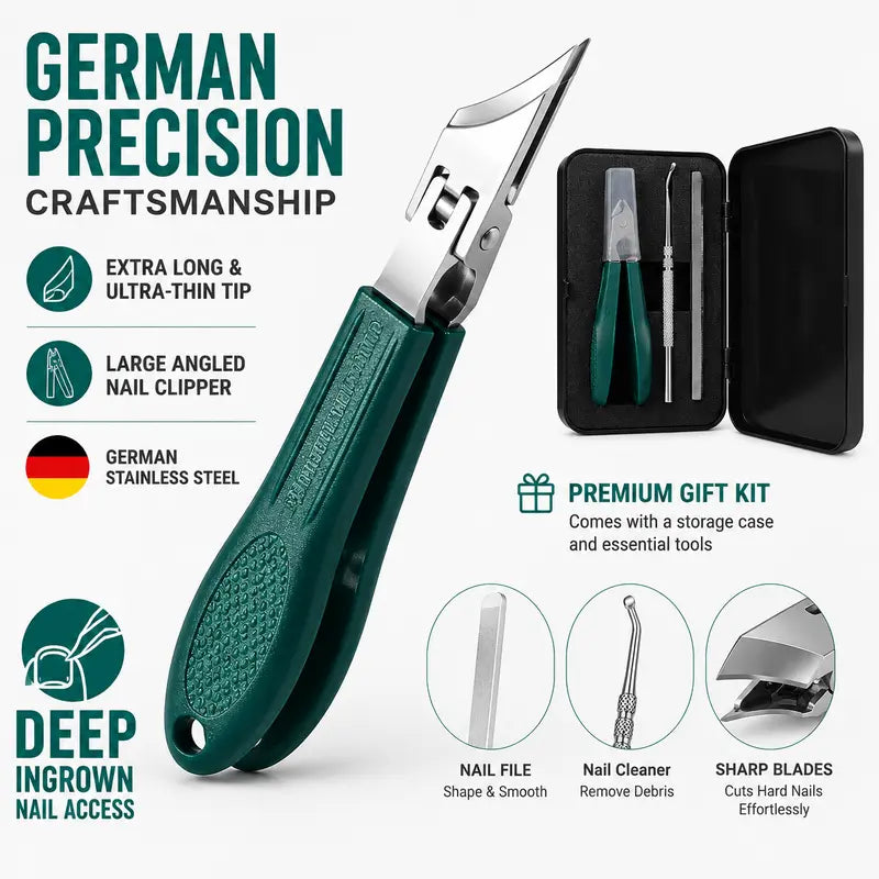 Eagle Beak Beveled Nail Clippers | Premium 3-Piece Grooming Kit