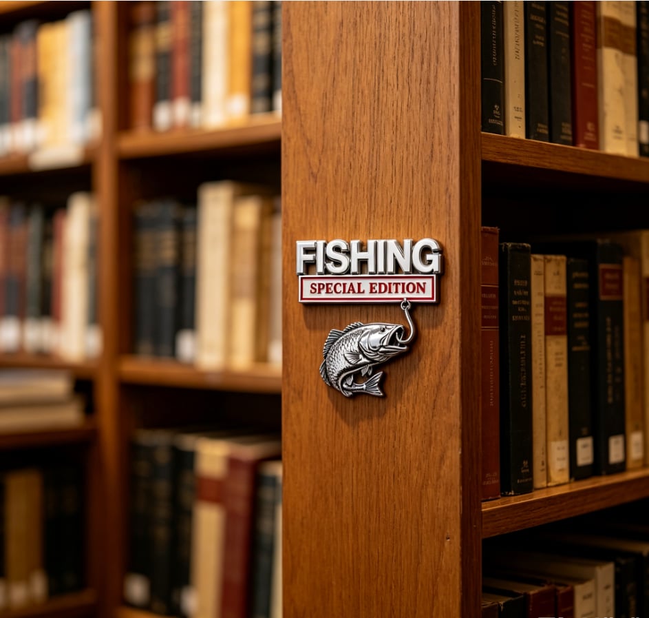 Fishing Special Edition Premium 3D Metal Vehicle Emblem Badge