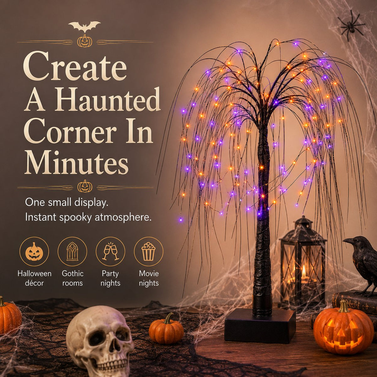 Spooky Halloween Tree Light