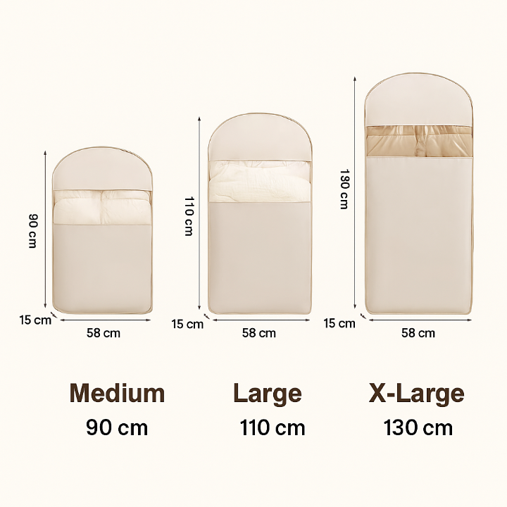 CompressLock space-saving hanging storage bag
