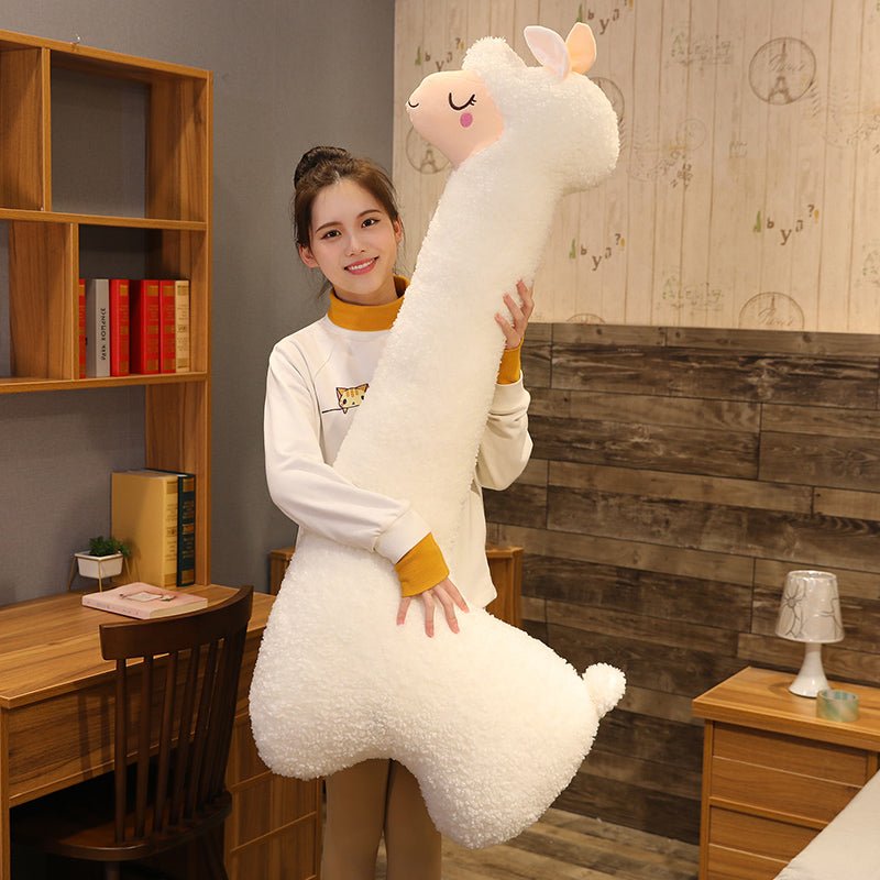 Extra Large Alpaca Plush Pillow for Side Sleepers