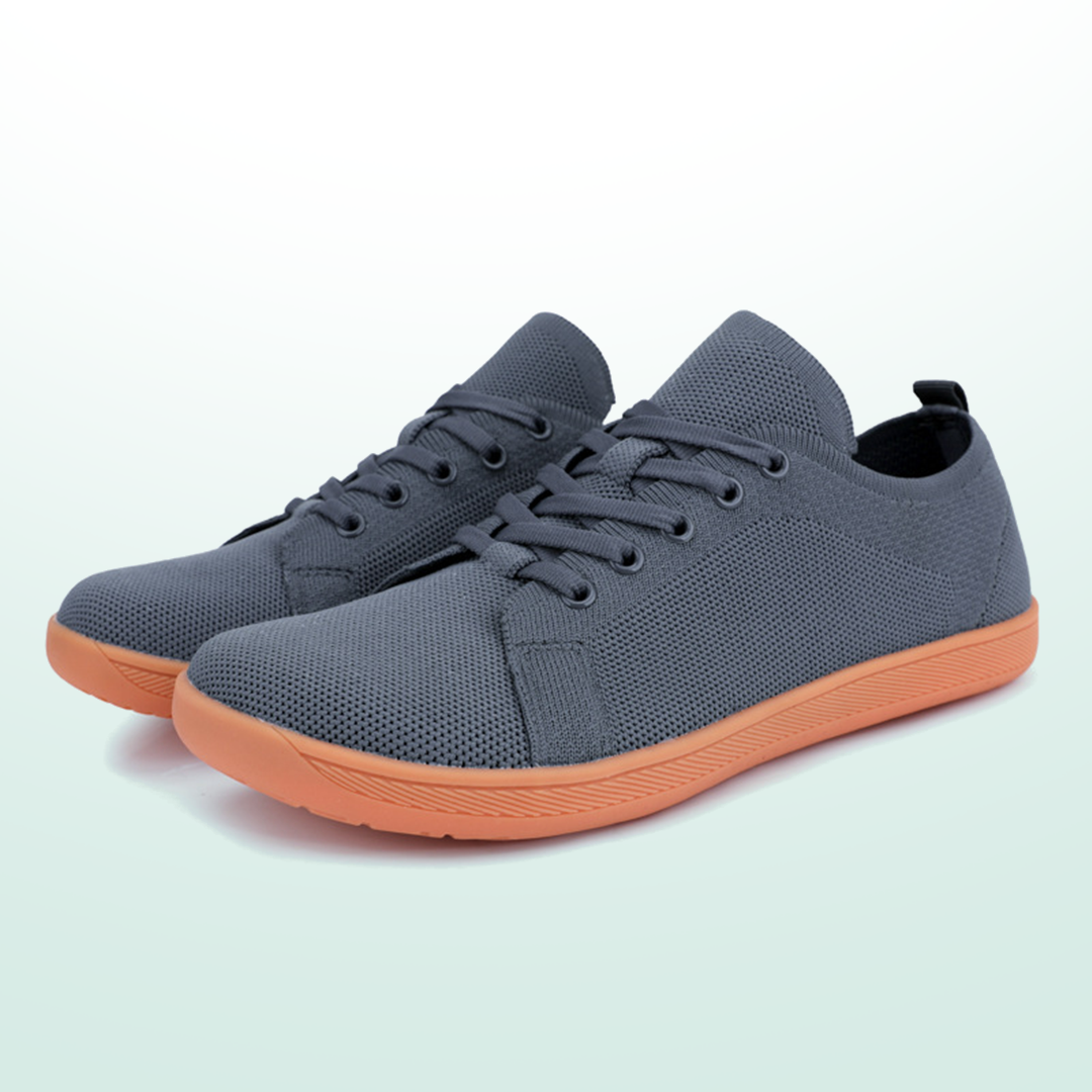 Mobivio Daily Knit Barefoot Shoes - Dark Grey Gum
