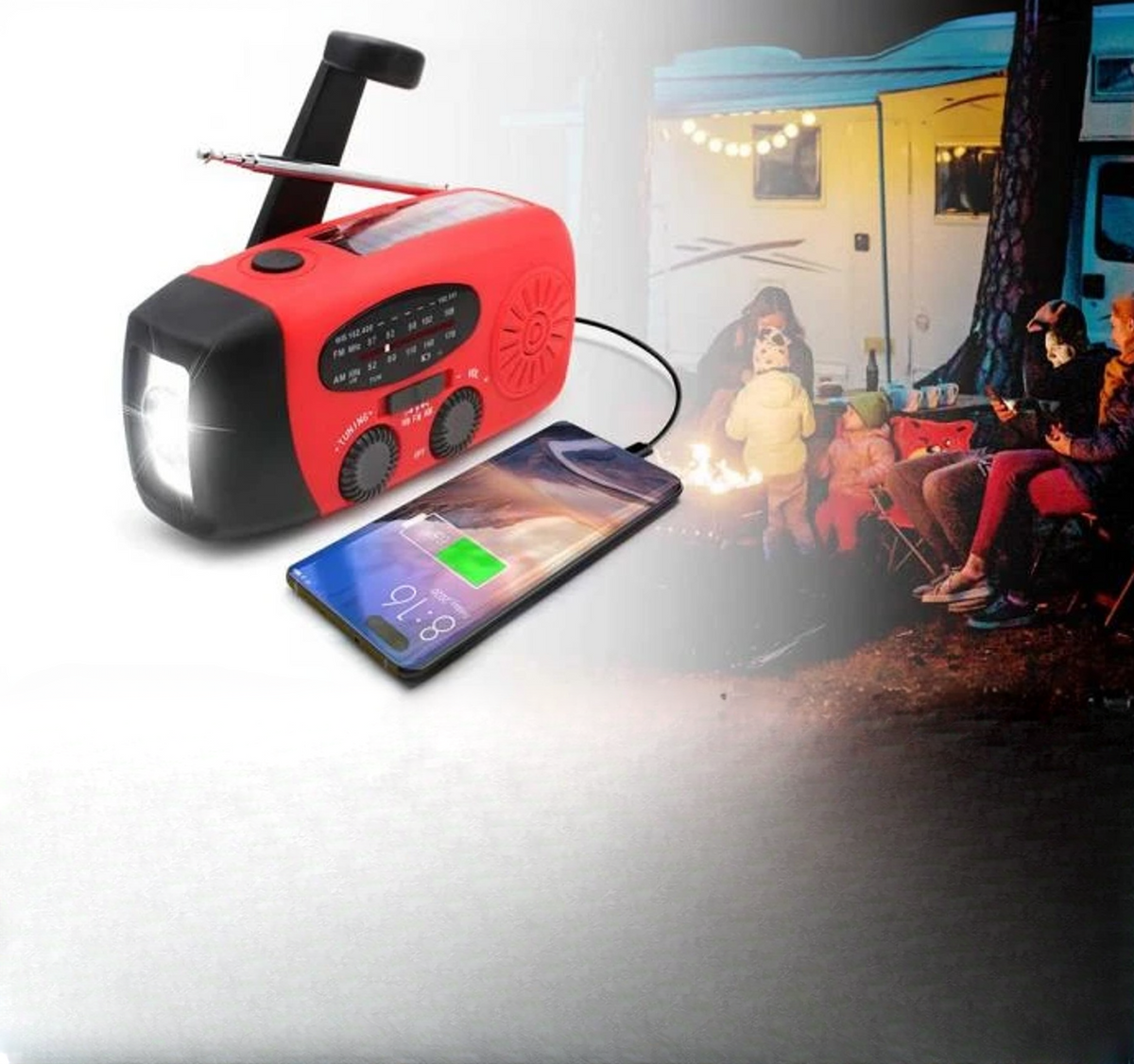 Davy | All in One Emergency Radio with Solar Energy and Power Bank