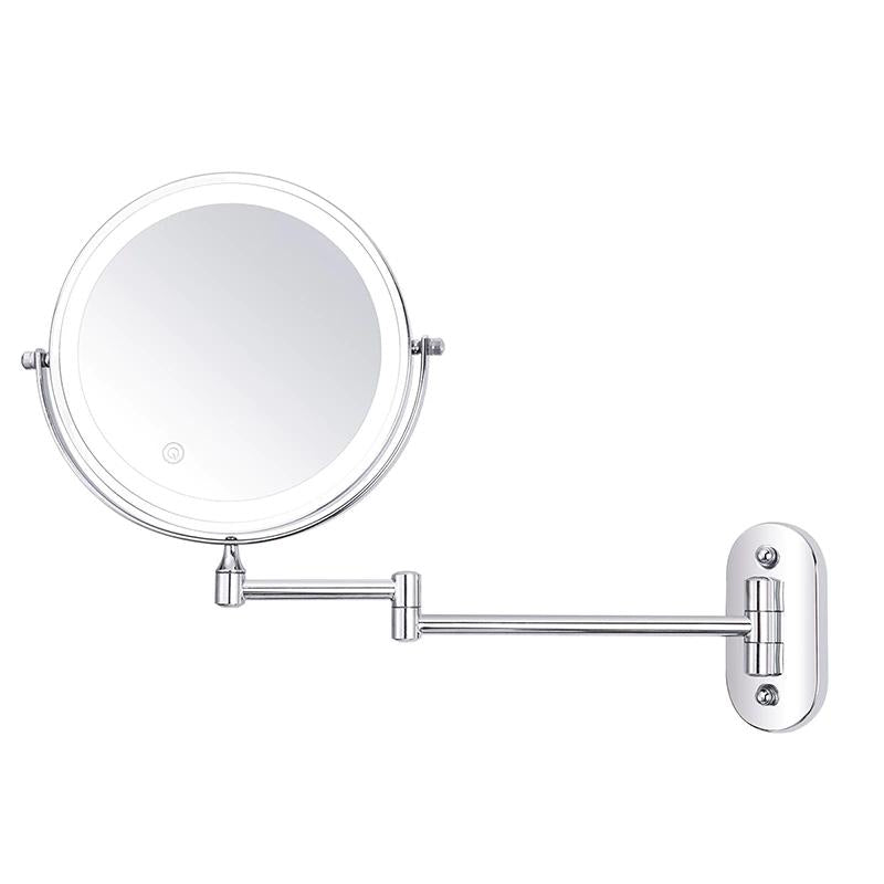 Davy | Enlarged Rechargeable LED Makeup Mirror | Adjustable Brightness, up to 10x Magnification & Portable for Perfect Makeup Application