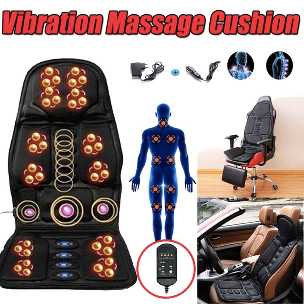Davy | Ergonomic Massage Seat Cushion | Shiatsu & Vibration Massage for Neck, Back & Thighs | Optional Heat Function | Includes Car Adapter & Remote Control