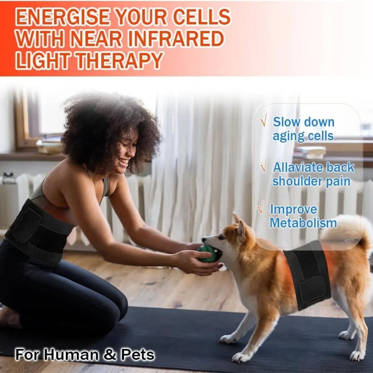 Davy | Infrared Light Therapy Pad Belt – Medical Quality Pain Relief for Back and Muscles