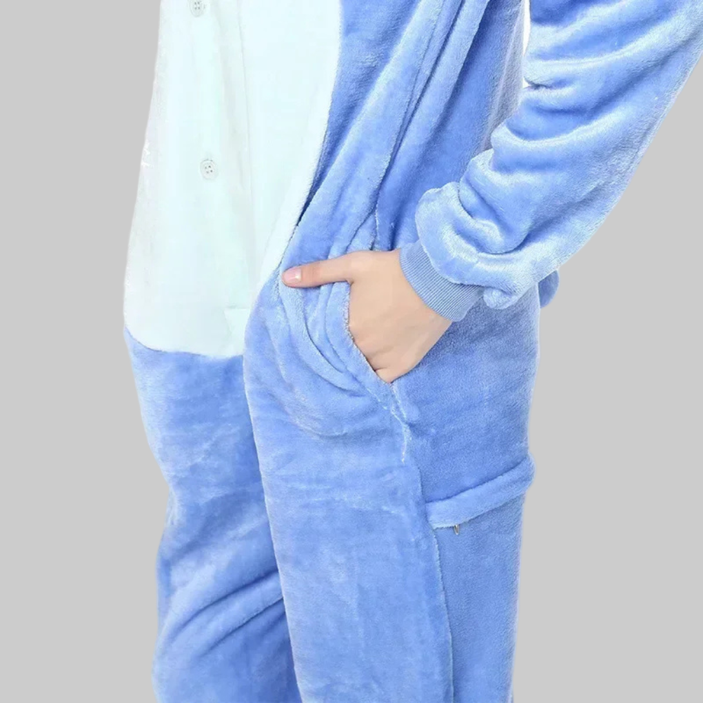 Women's Fun Character Hooded Sleep Jumpsuit