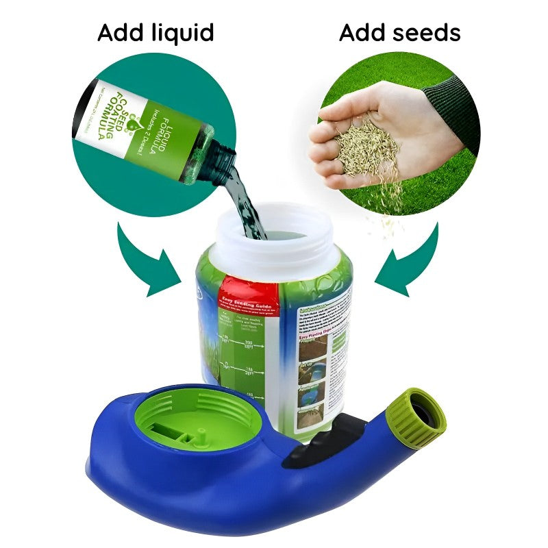 Davy | Liquid Lawn Hydro Mousse Spray On Grass Seed | Easy Application for Patchy Lawns & High-Traffic Areas
