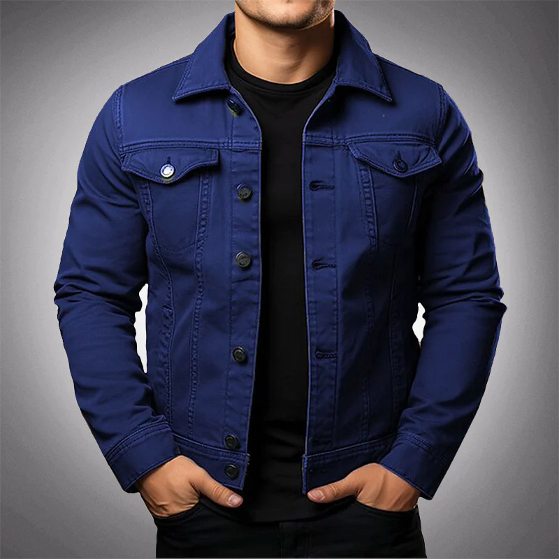 Casual Button-Front Denim Jacket