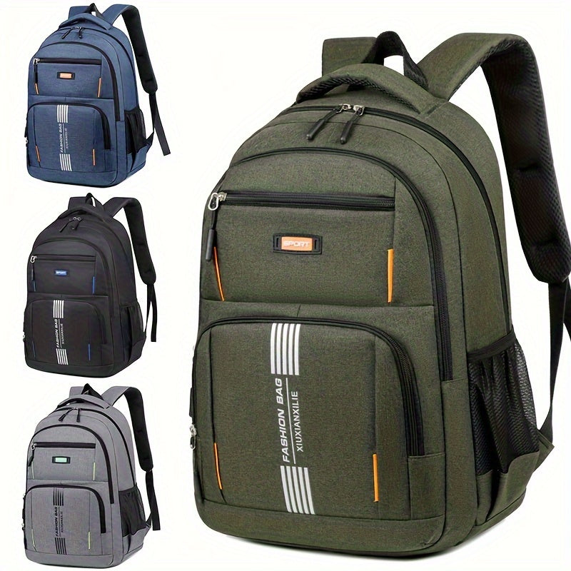Davy | Men's Laptop Backpack | Striped Front Pocket