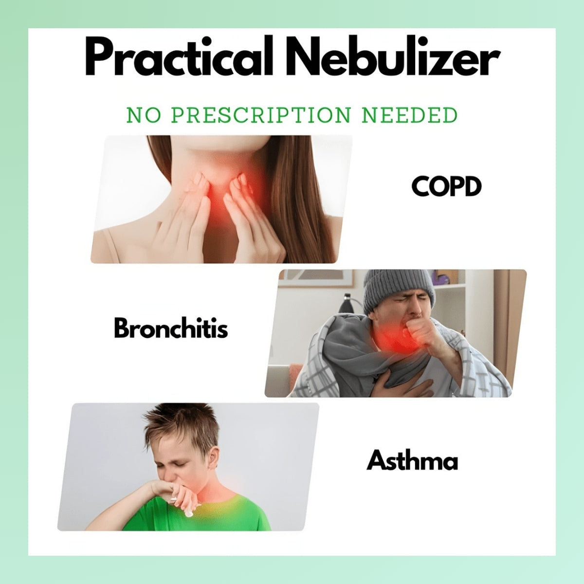 Davy | Portable Nebulizer for Asthma Relief | Compact Handheld Inhaler for Home and Travel Use