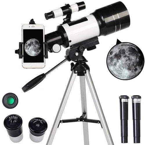 Davy | Professional Astronomical Telescope | 70mm Aperture, 300mm Focal Length & Easy Setup for Stargazing and Nature Exploration
