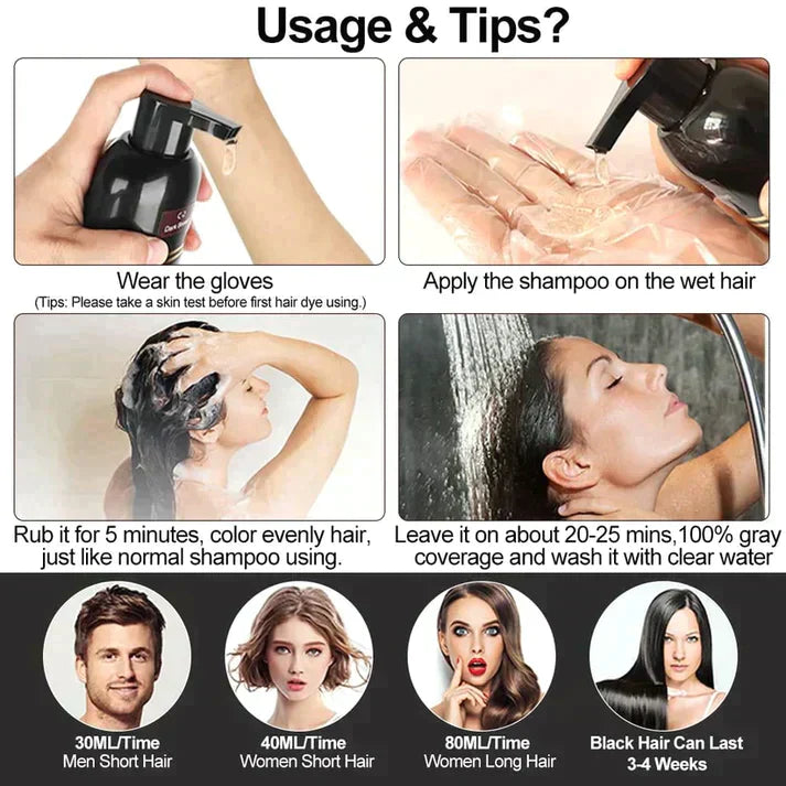 Davy | Ayurvedic Hair Color Shampoo - Natural & Safe Formula