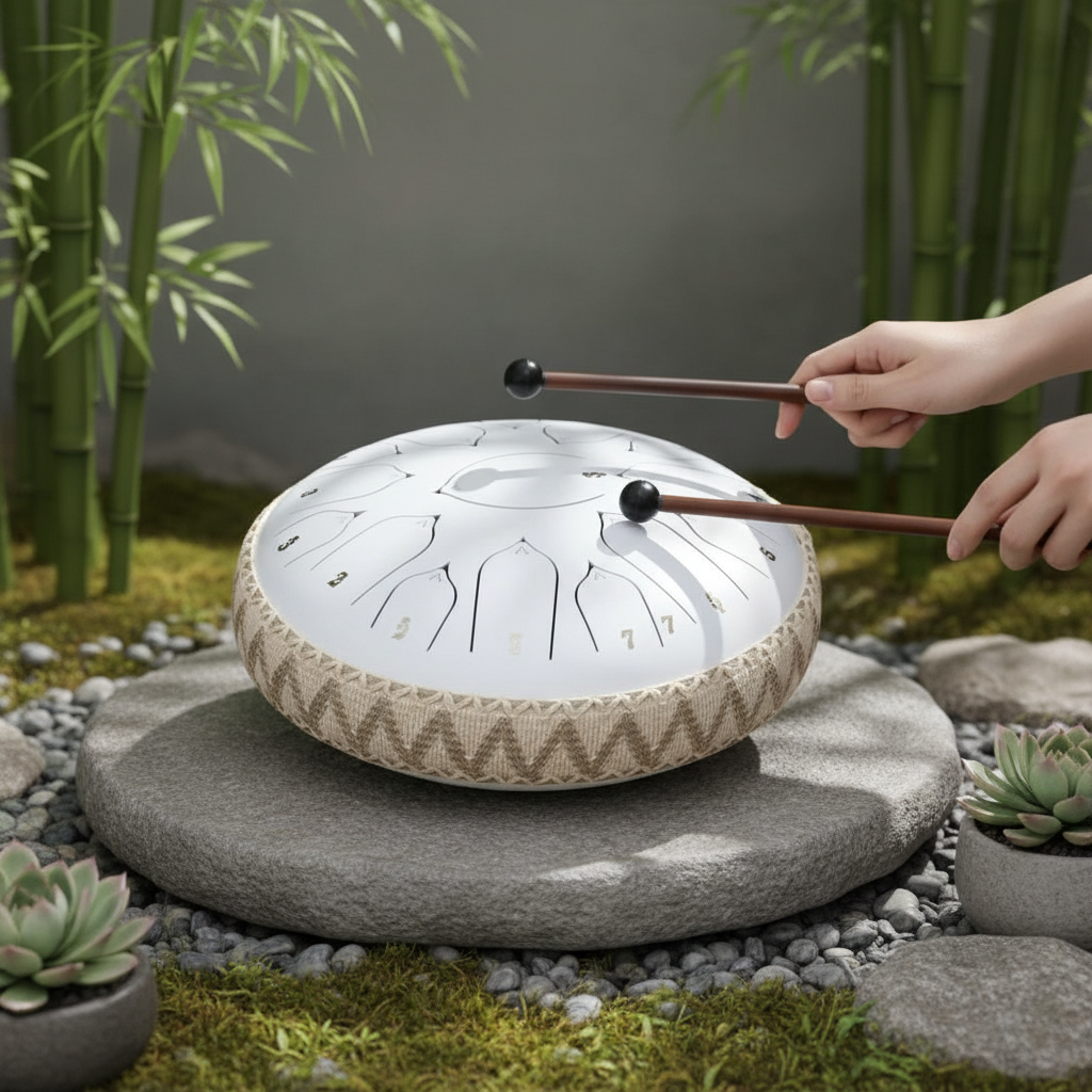 Davy | Steel Tongue Drum: C Major, Harmonic Resonance, Mallets & Accessories