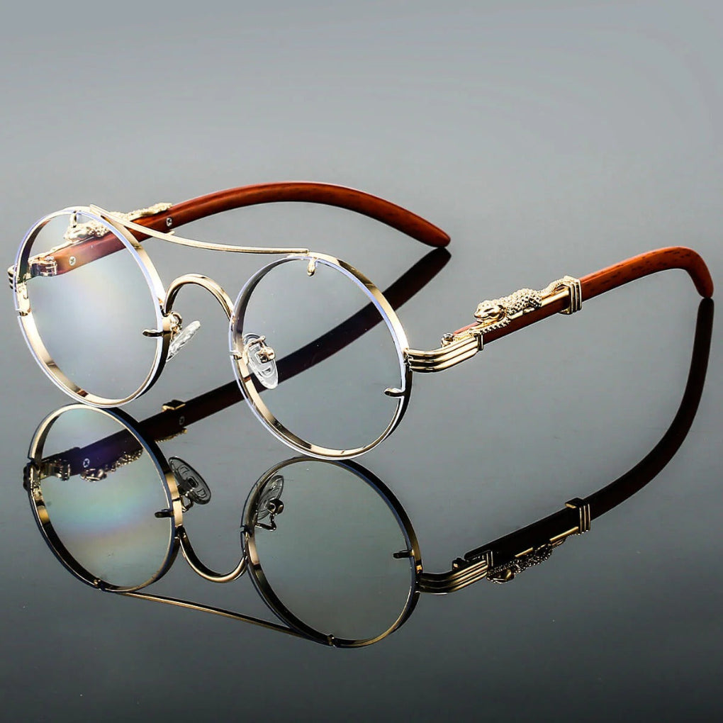 Davy | Unisex Round Double Bridge Sunglasses with Gradient Lenses