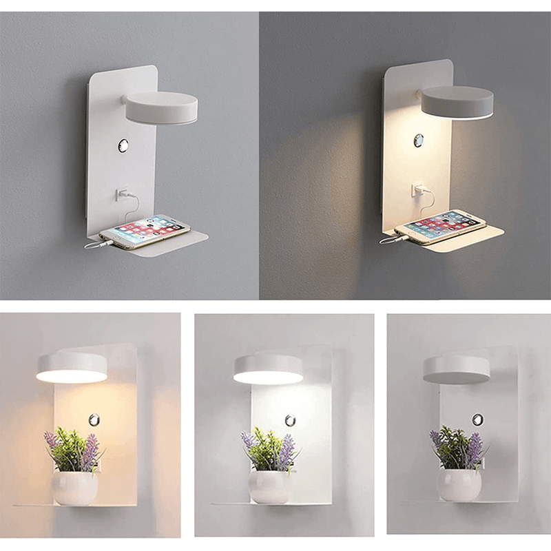 Davy | Wall Light with USB-C Charger and 330° Swivel