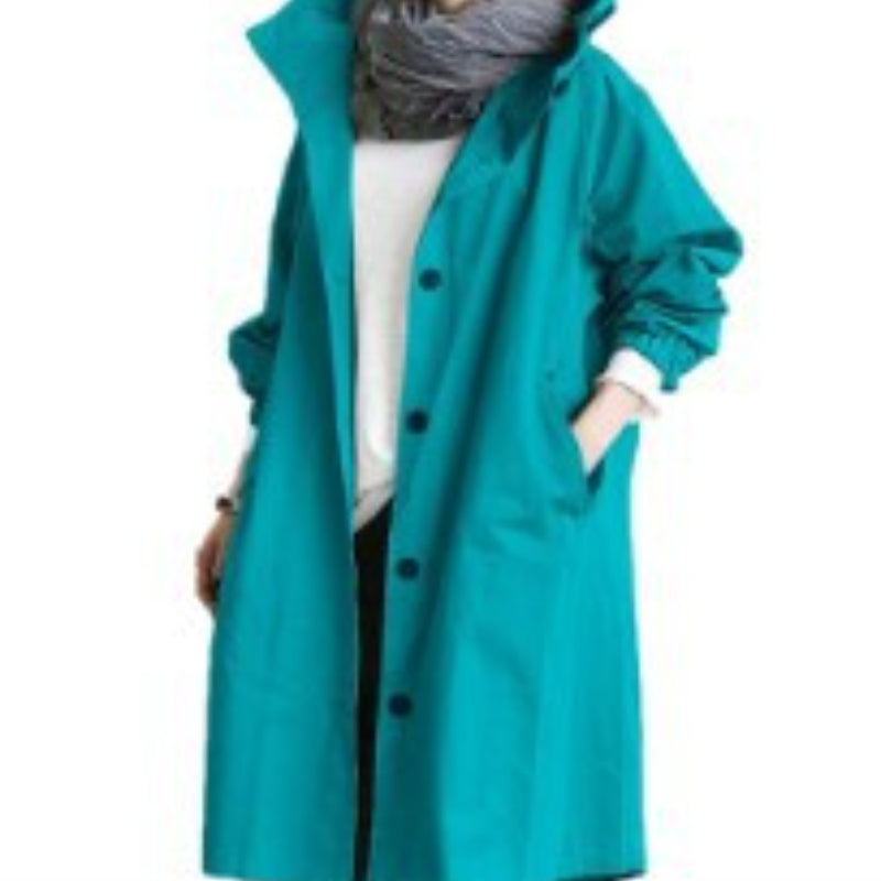 Davy | Windproof Women's Trench Coat with Hood