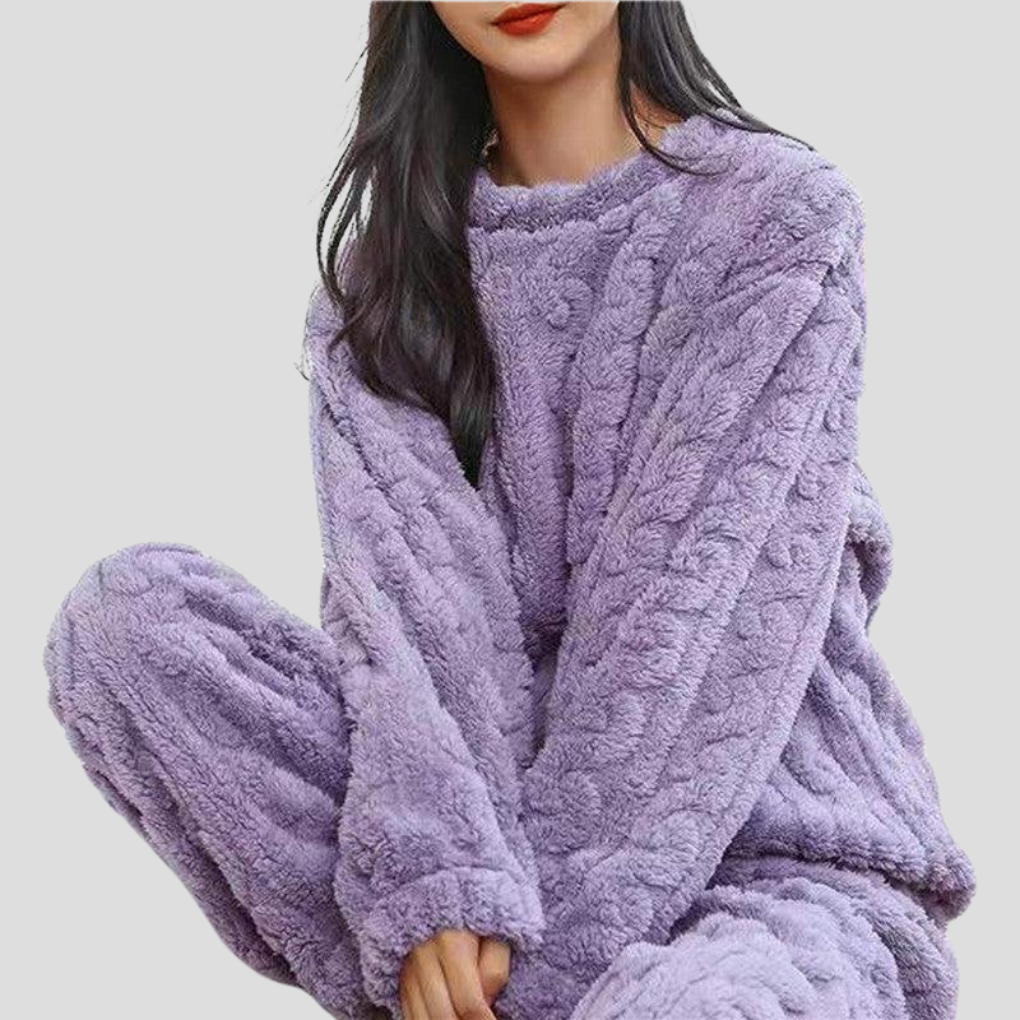 Plush Textured Loungewear Set
