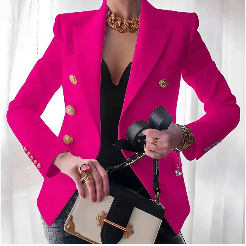 Women's Fitted Double-Breasted Jacket