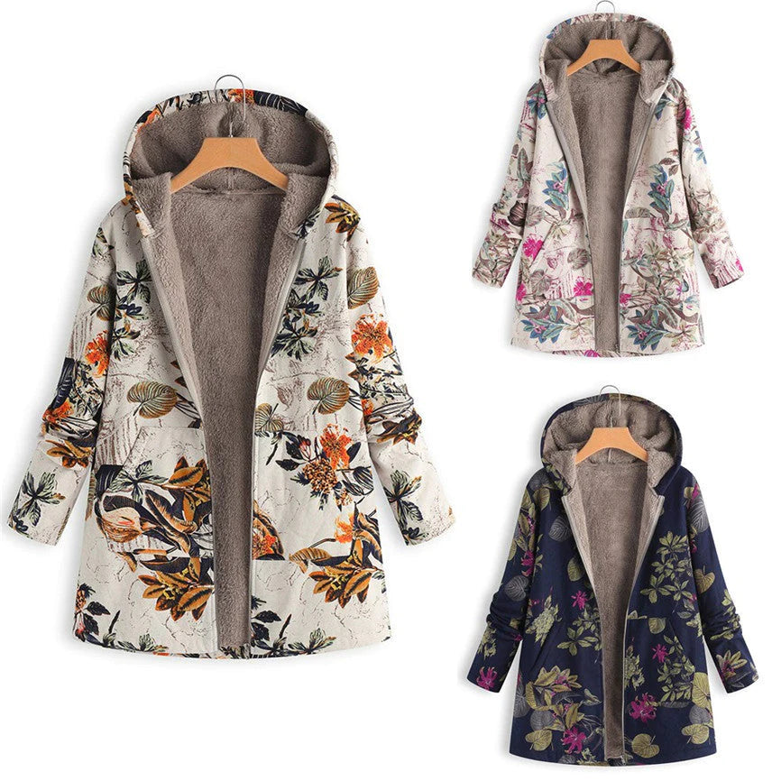 Women's Cozy Fleece Lined Hooded Coat