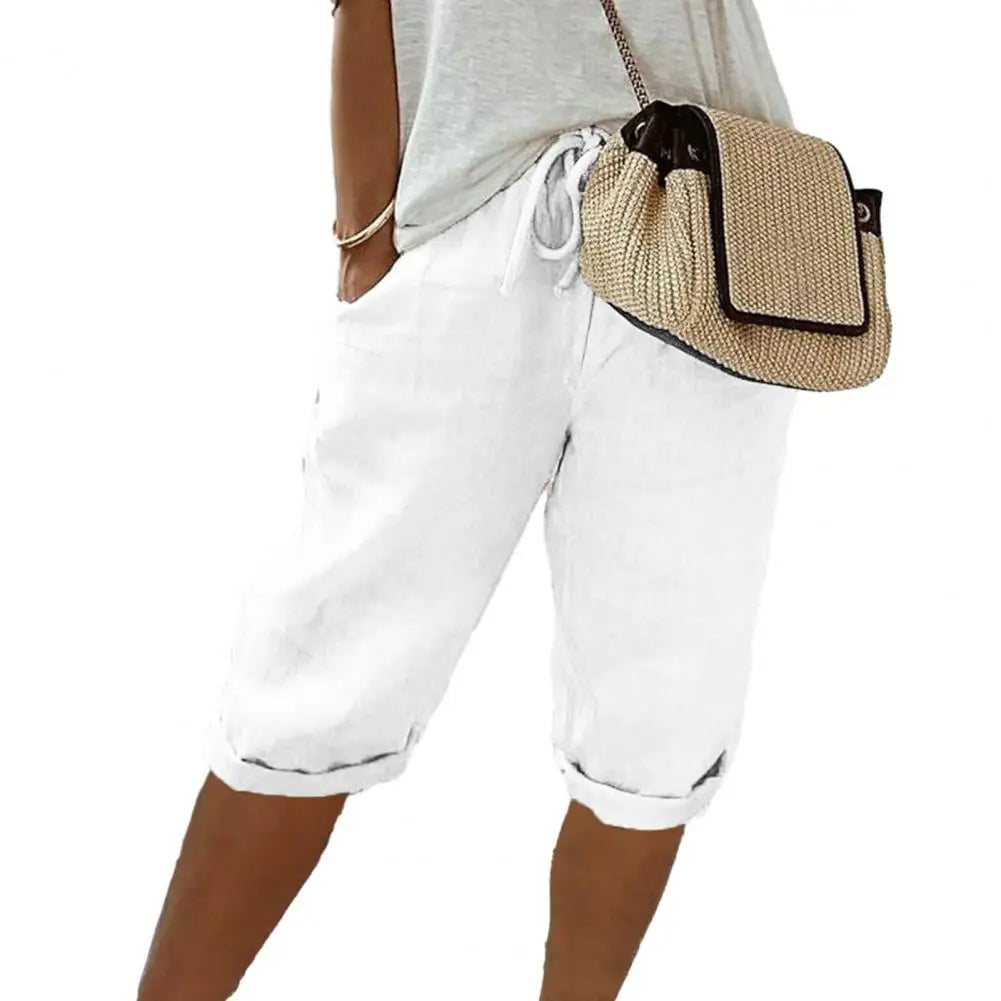 Comfortable Drawstring Knee Pants