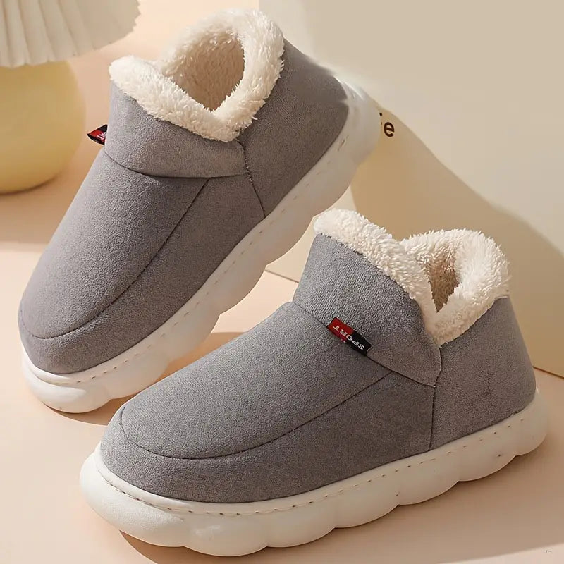 Warm Ankle Bootie Slippers with Lining