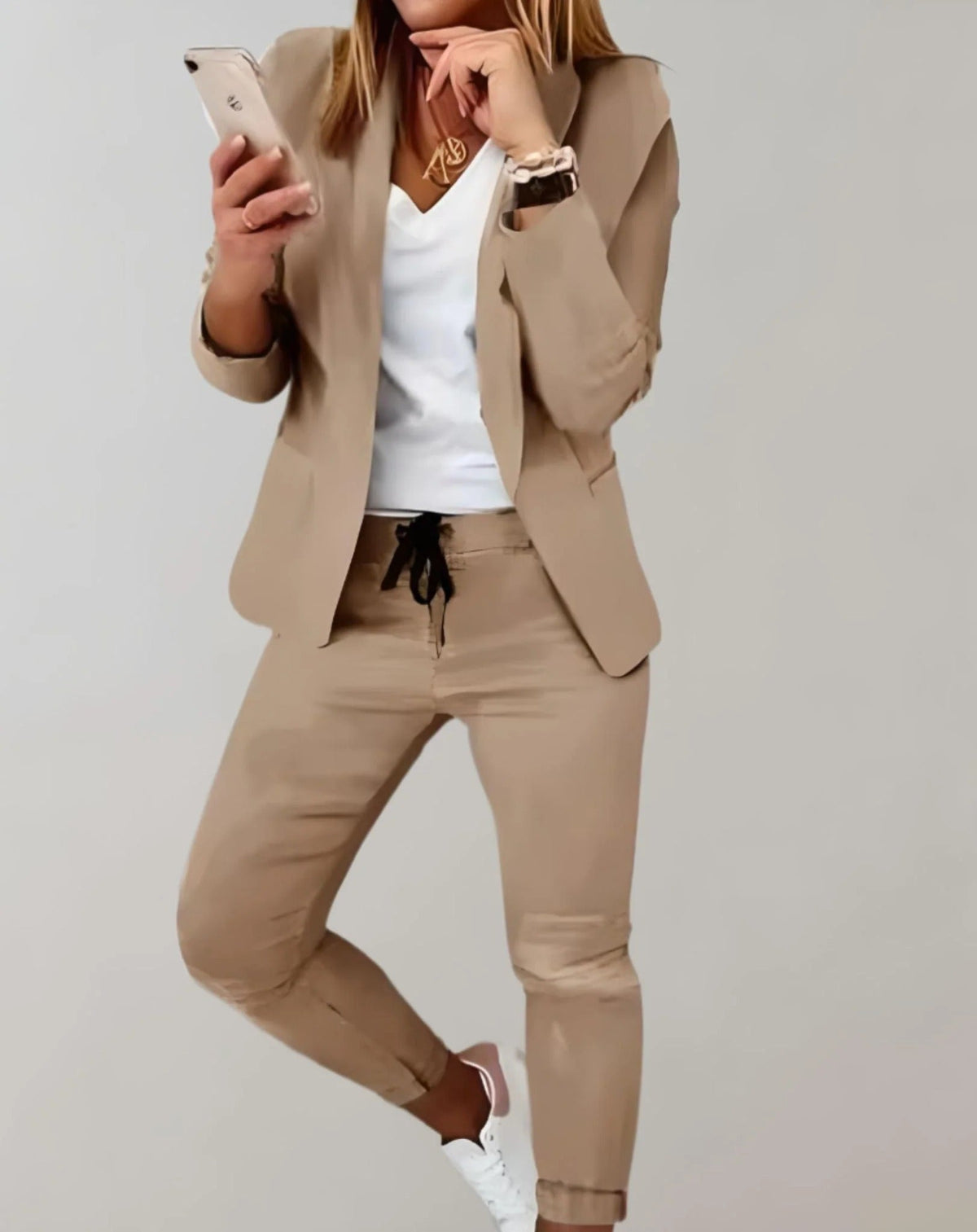 Plaid Relaxed Blazer & Trouser Set