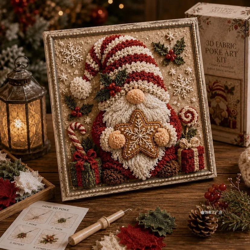 Premium 3D Christmas Fabric Poke Art Kit