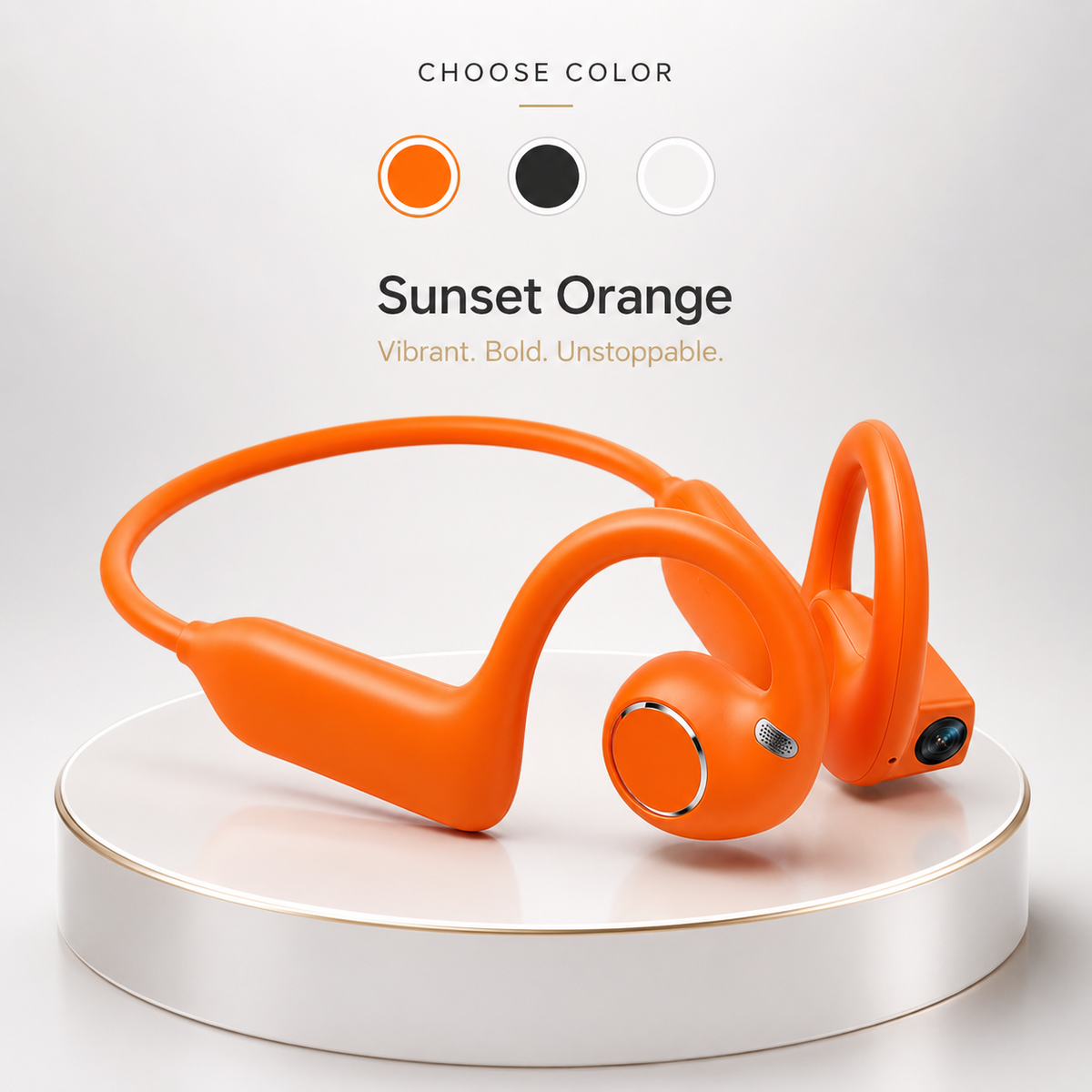 AI Smart Open-Ear Camera Headset – Hands-Free POV Recording, Audio & Real-Time Translation