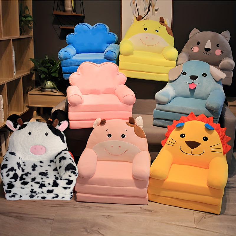 EleganceChild Plush Folding Sofa Bed | Convertible and Washable Chair, Ideal for the Bedroom and Playroom