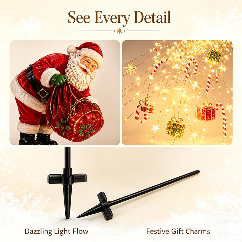 Santa’s Magic Pour – Flowing LED Christmas Garden Light