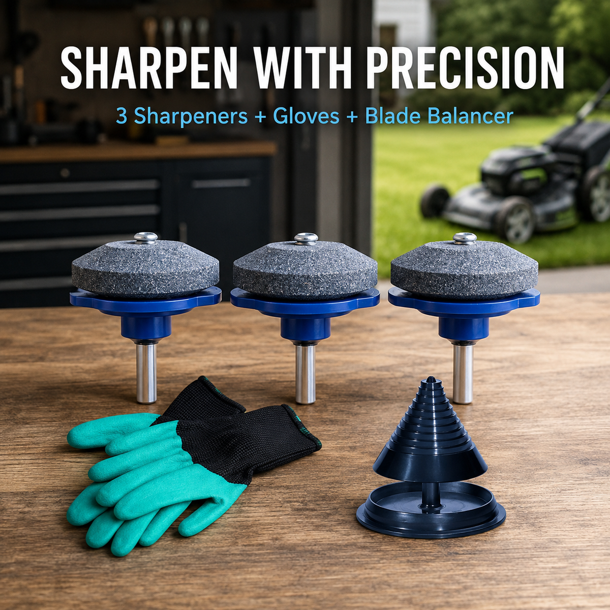 Lawn Mower Blade Sharpener Drill Attachment