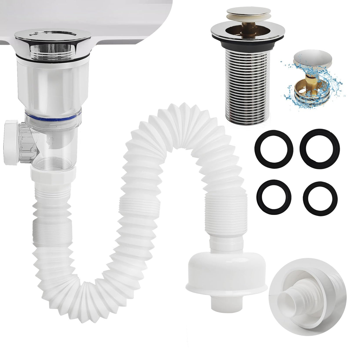 Universal Anti-Odor Sink Drain Pipe Kit
