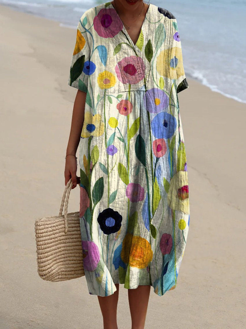 Women's Breezy Floral Midi Dress