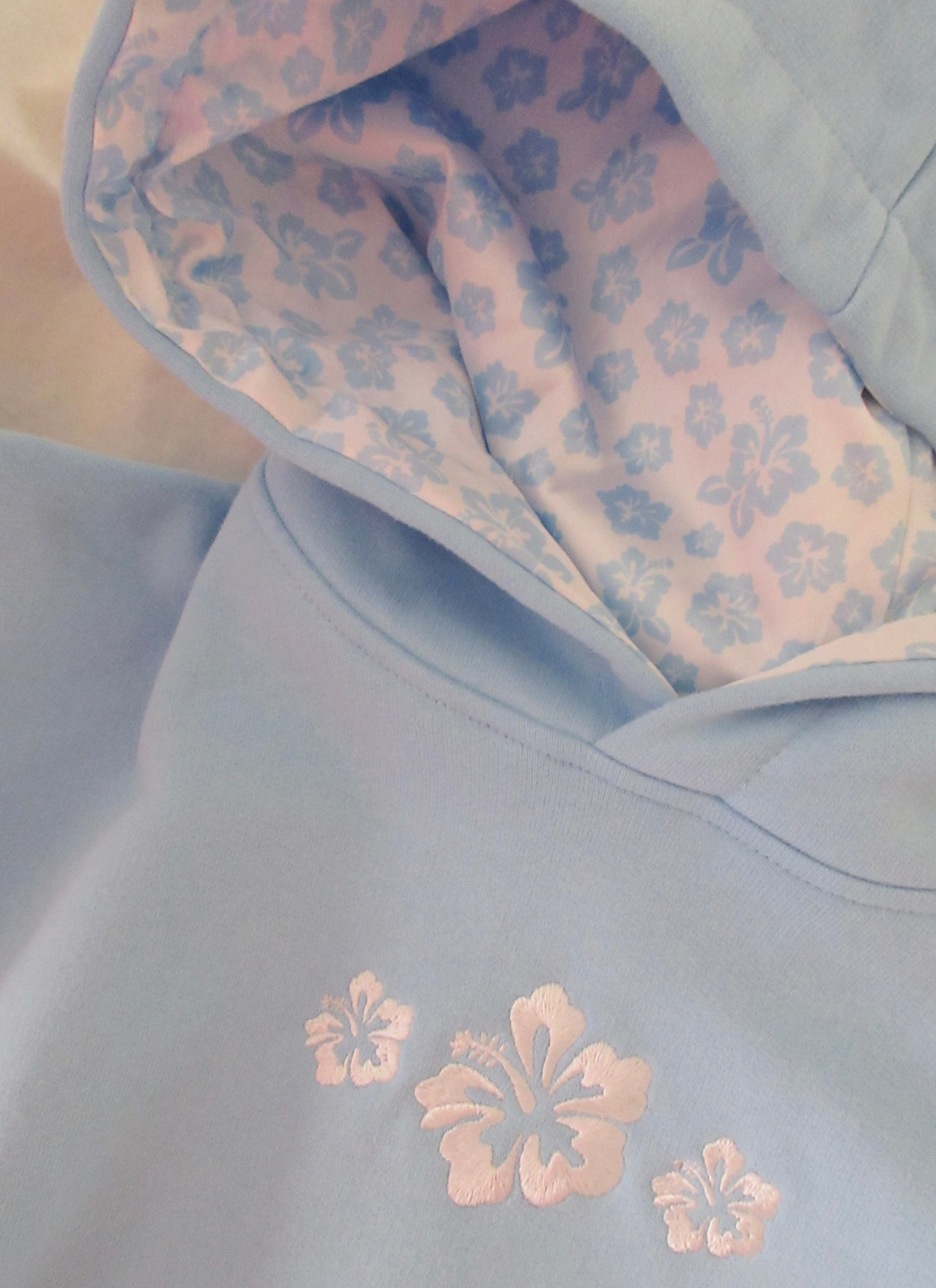 Floral Embroidered Fleece Hoodie