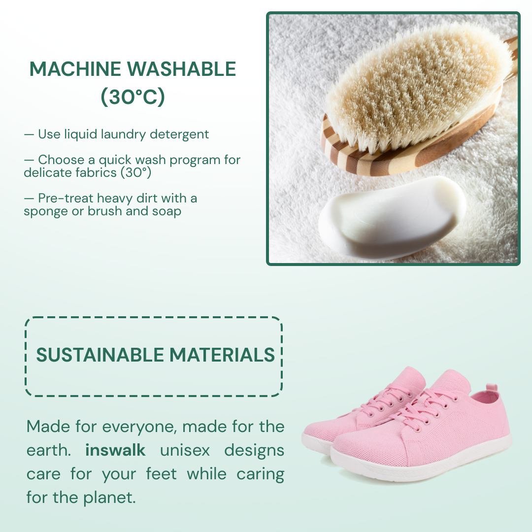 Mobivio Daily Knit Barefoot Shoes - Pink White