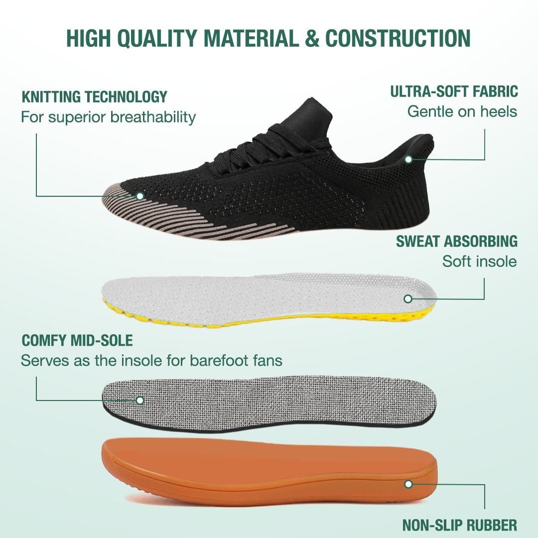 Freevo Hands-Free Barefoot Shoes - Black Gum
