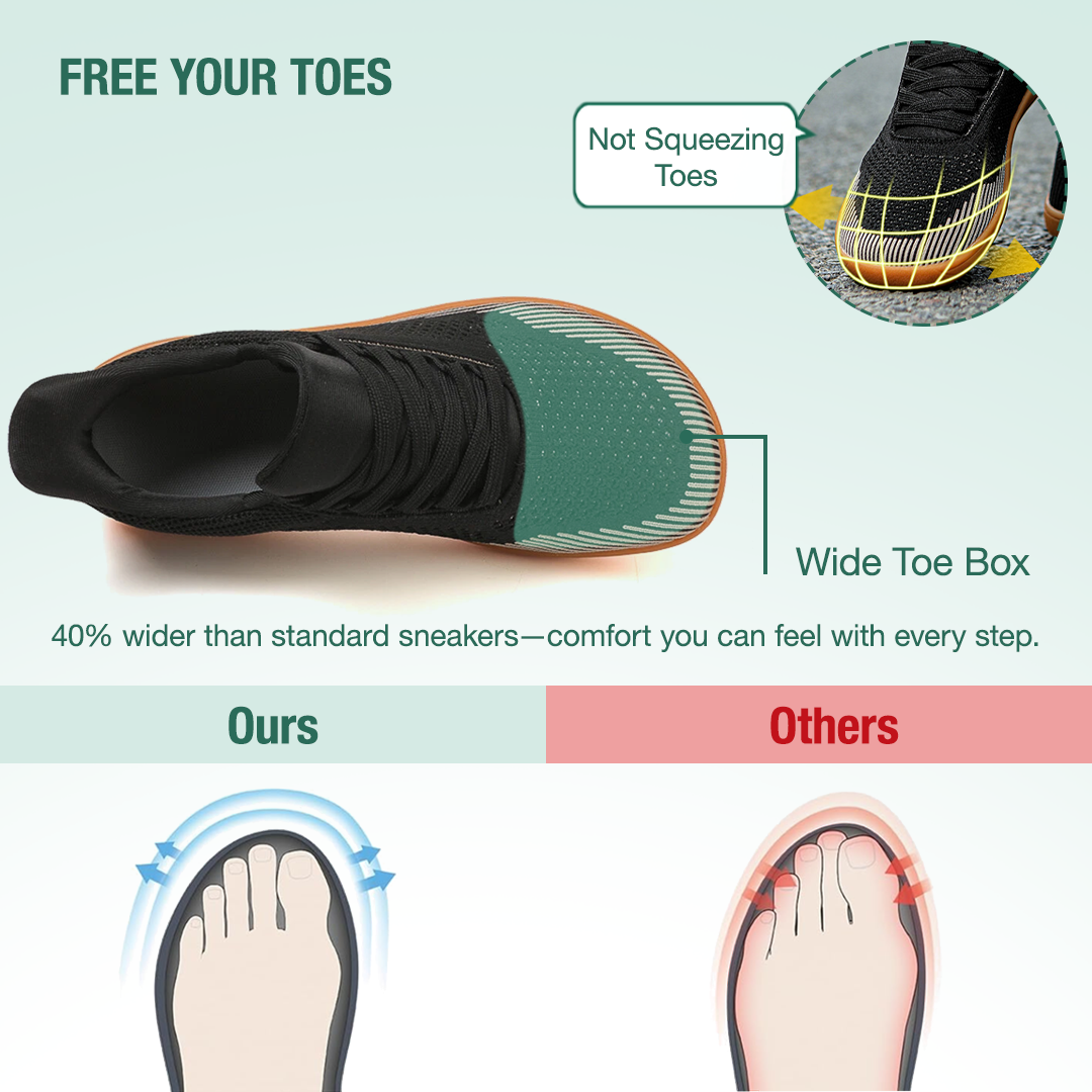 Freevo Hands-Free Barefoot Shoes - Black Gum